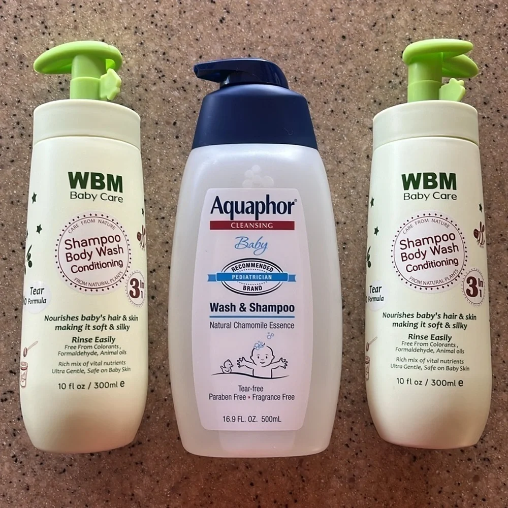 Brand New Aquaphor & WBM Baby Wash Shampoo Conditioning Natural Cleansing